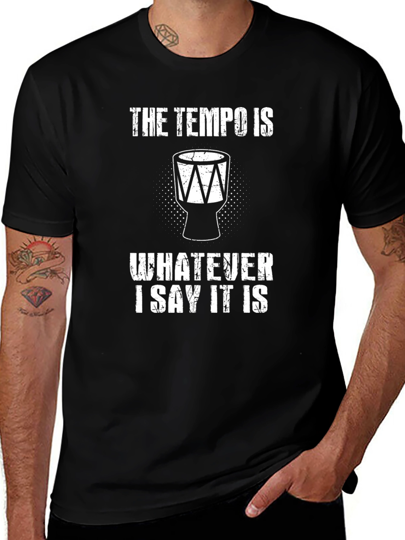 Tempo Drummer T-Shirt - Music Lover Gift