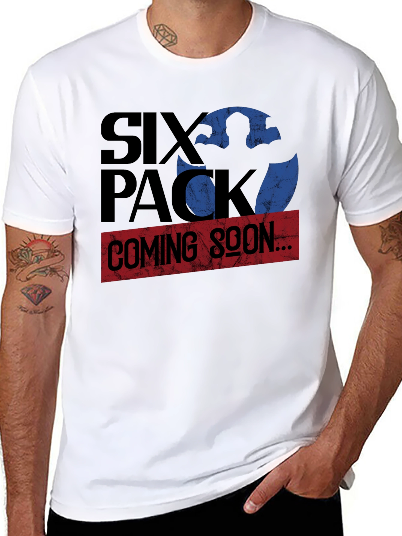 Six Pack Coming Soon Graphic Tee Shirt
