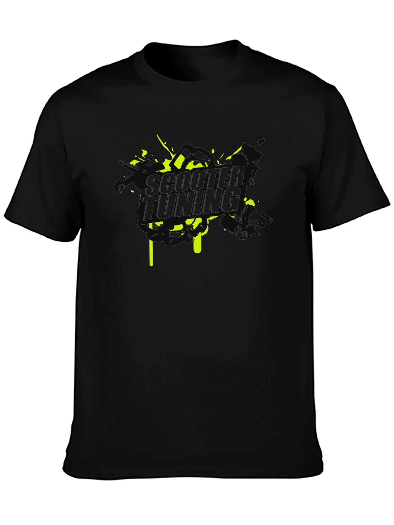 Scooter Tuning Graphic Tee - Black