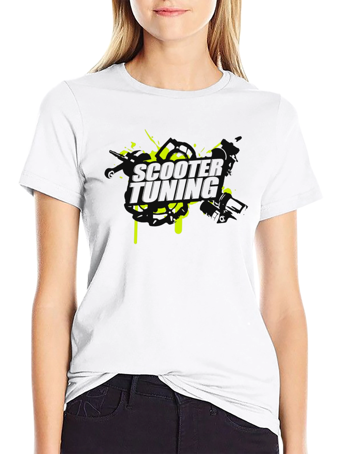 Scooter Tuning Graphic Tee - Black