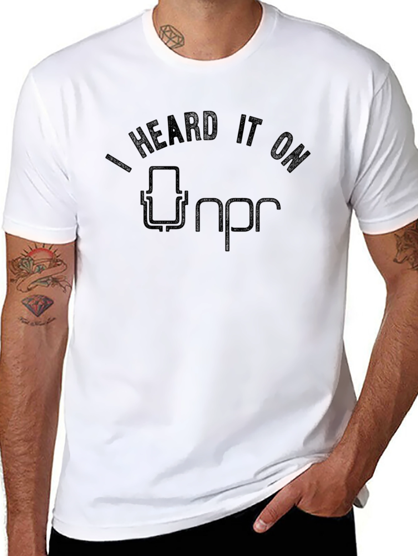 I Heard It On NPR Black Graphic Tee