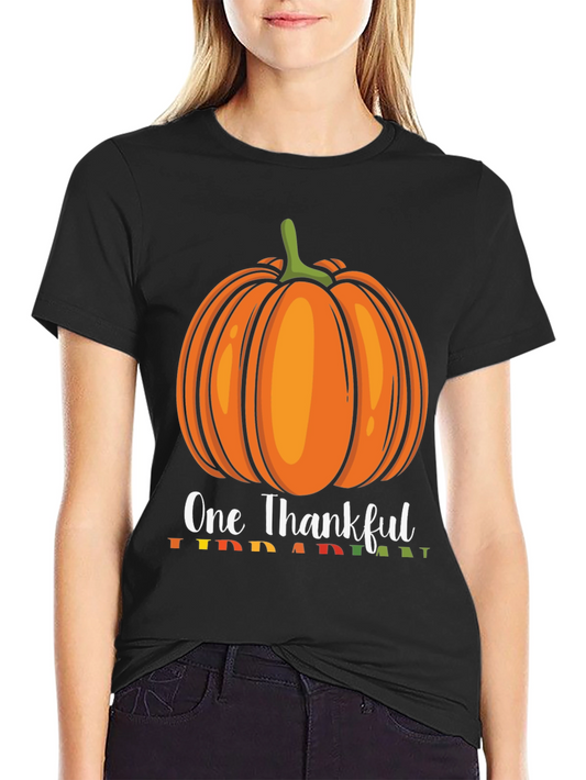 One Thankful Pumpkin T-Shirt - Fall Thanksgiving Tee