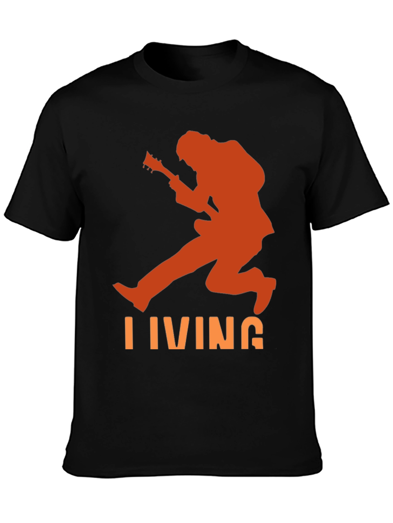 Living Guitarist Graphic Tee - Black