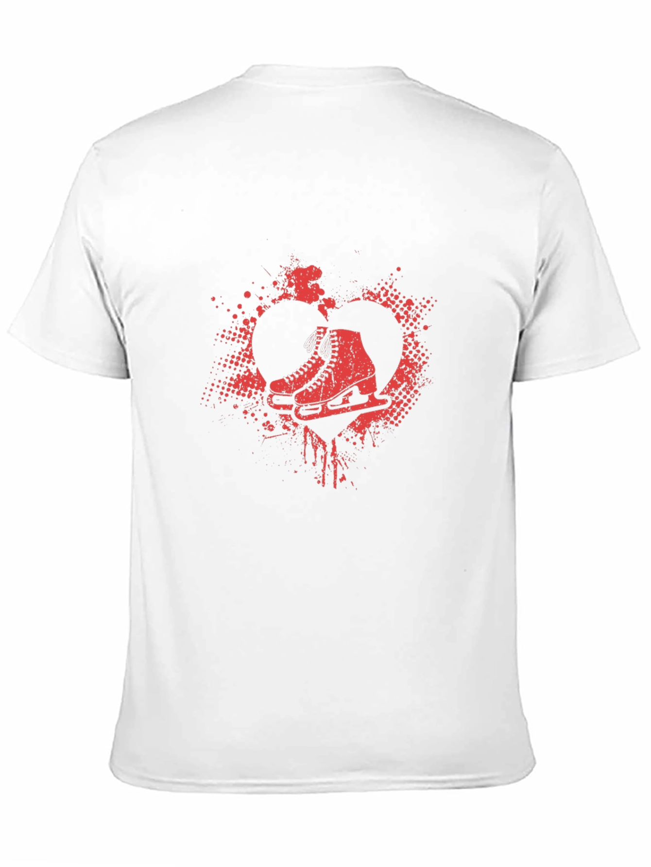 Ice Skating Love T-Shirt - Retro Heart Skates Design