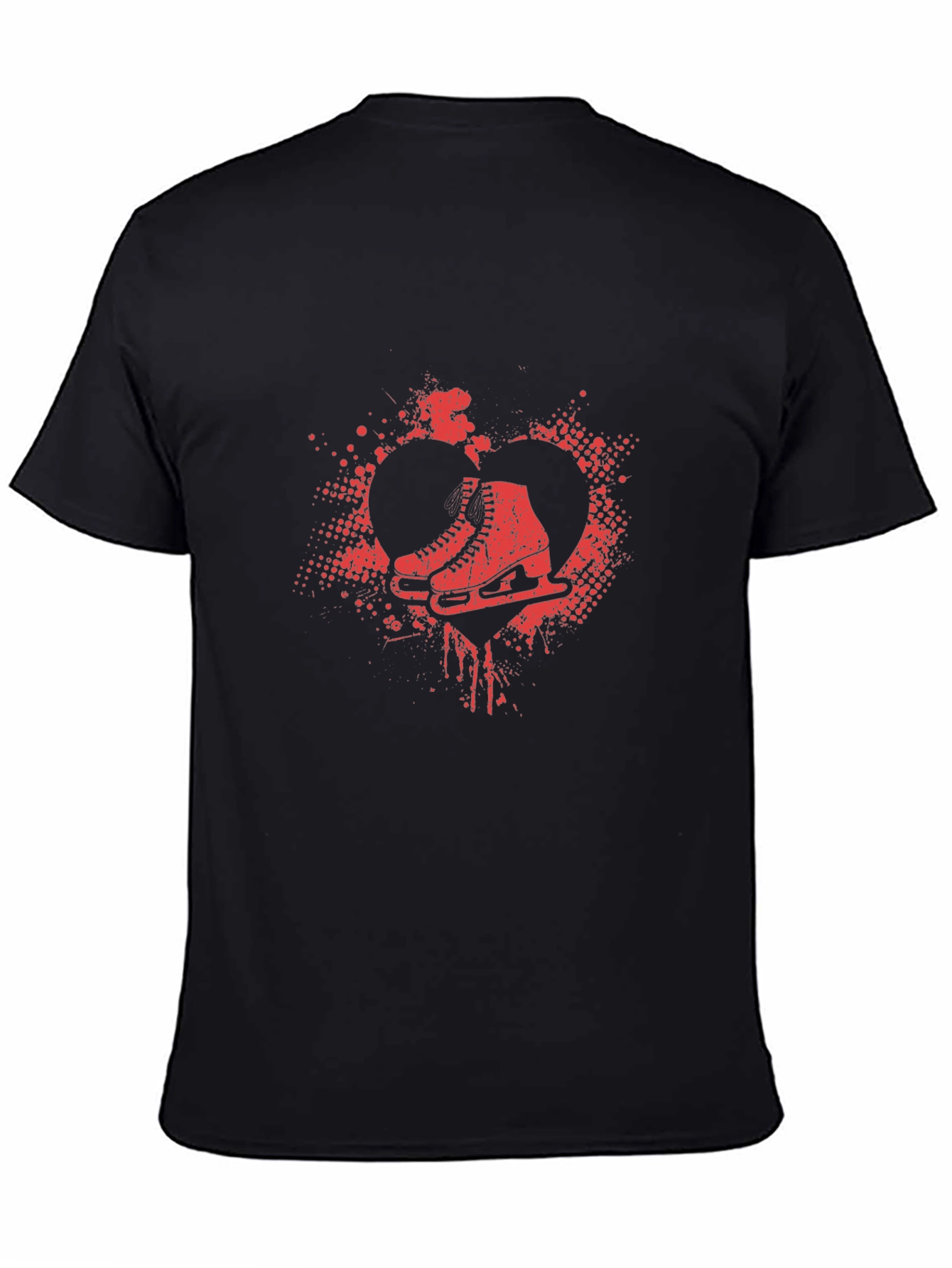 Ice Skating Love T-Shirt - Retro Heart Skates Design