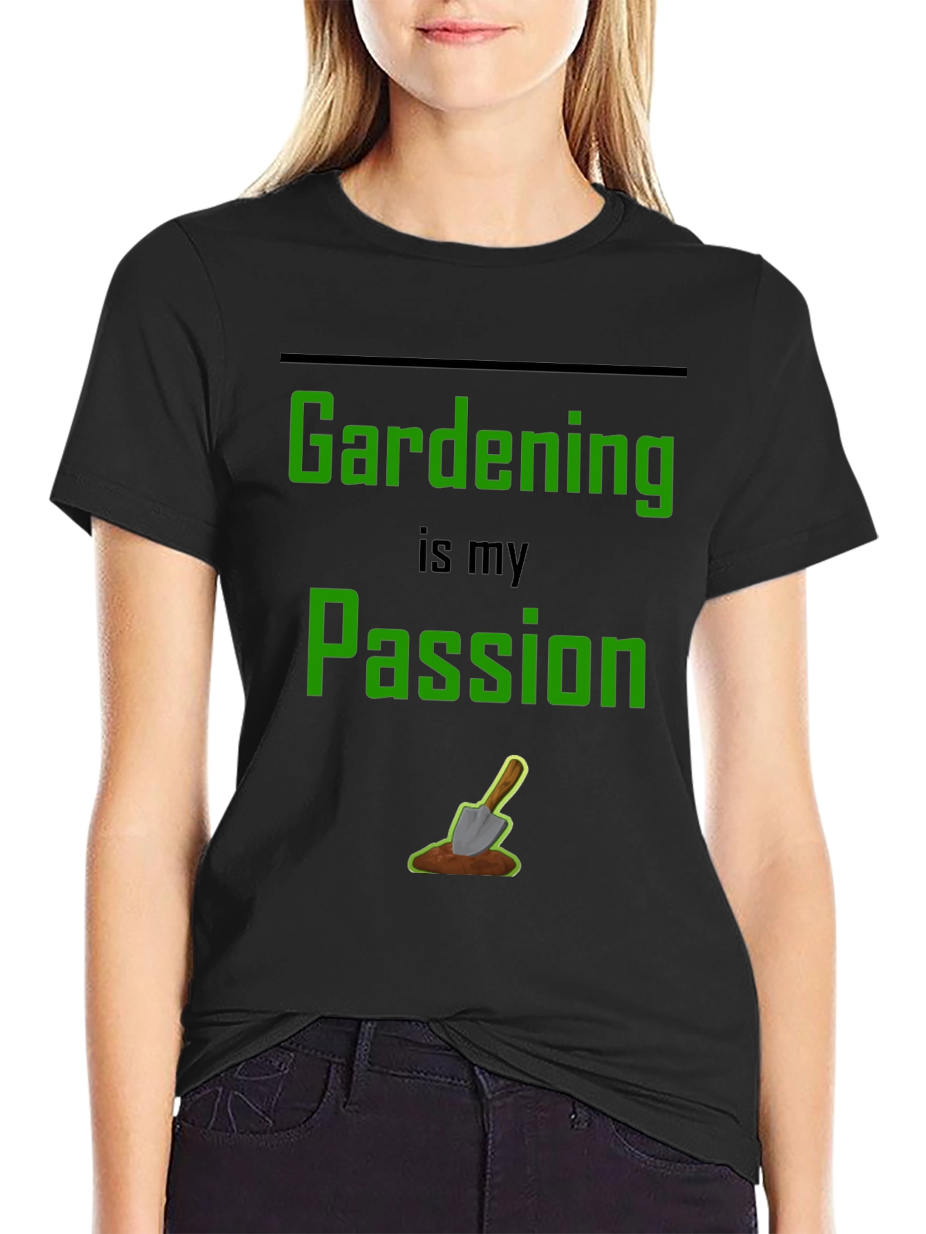 Gardening Passion T-Shirt - Black Graphic Tee