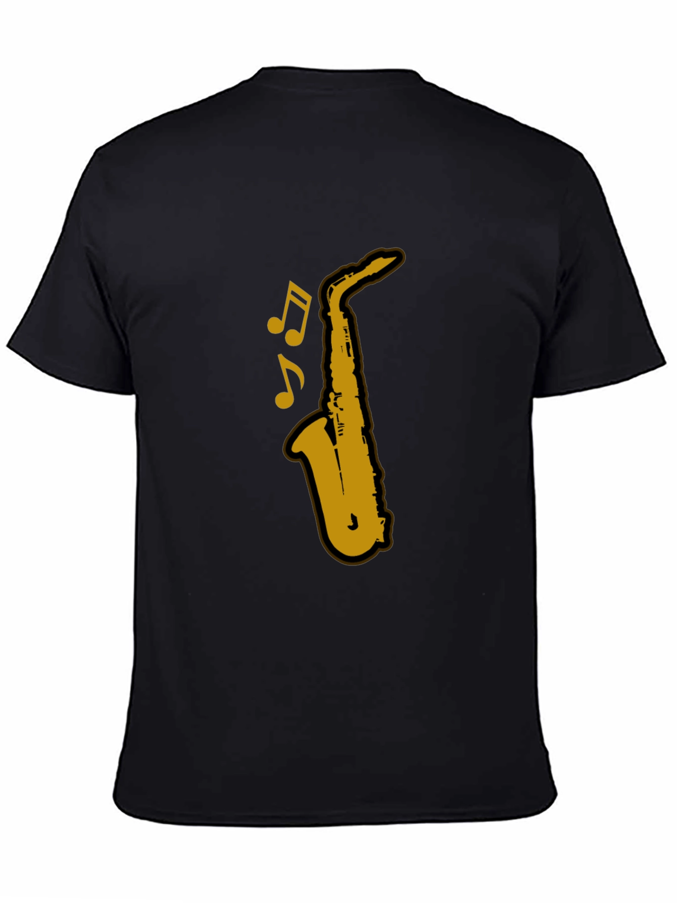 Saxophone Graphic T-Shirt - Black