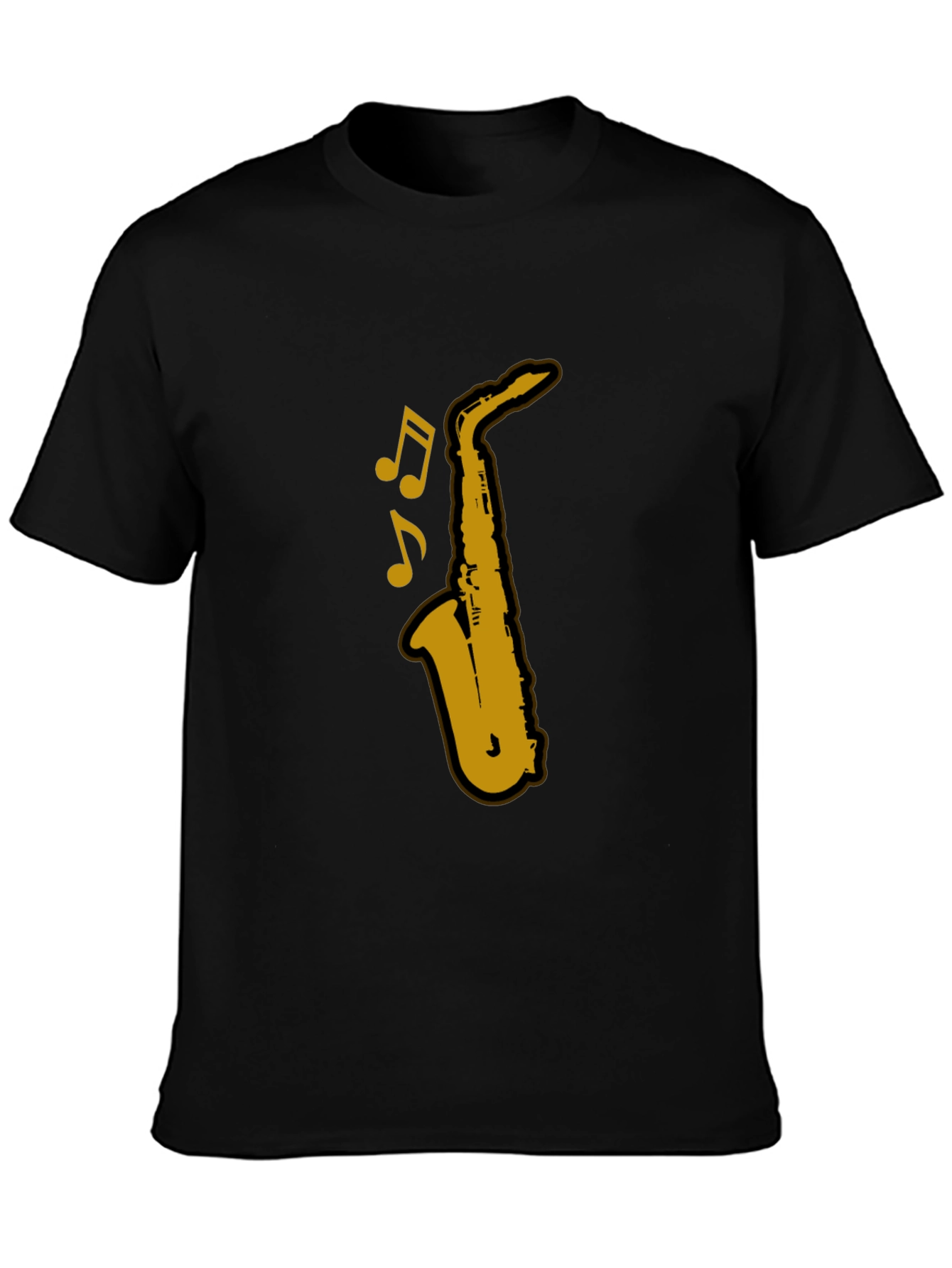 Saxophone Graphic T-Shirt - Black