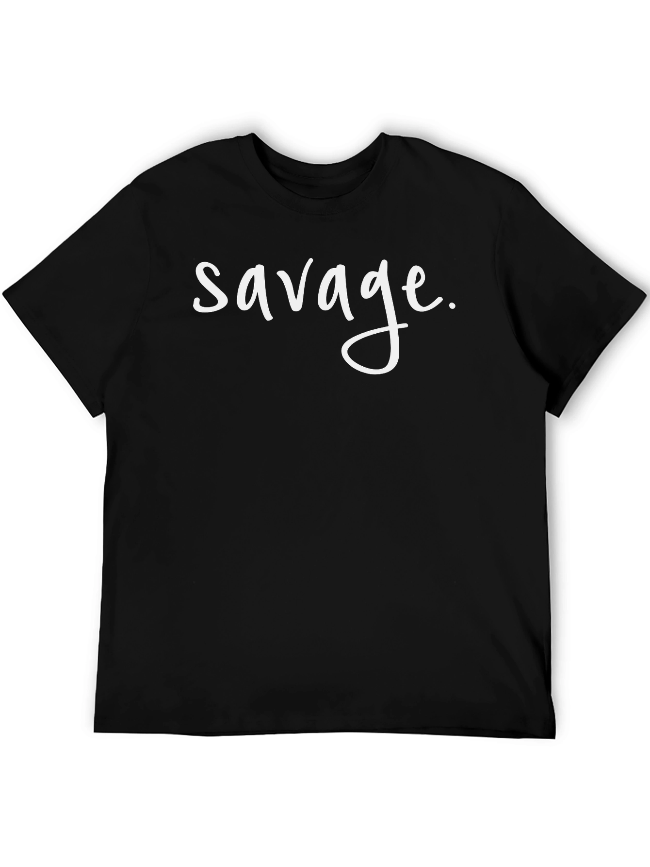 Savage Graphic Tee - Mens Black Cotton T-Shirt