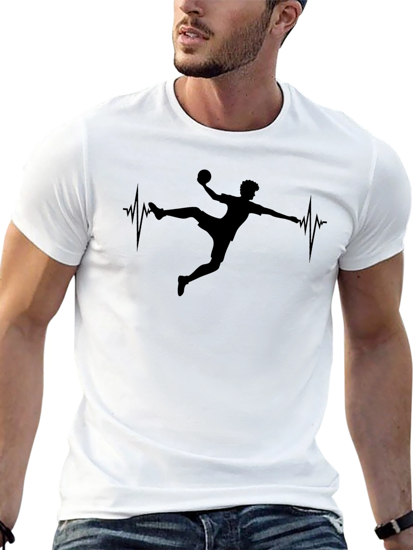 Handball Heartbeat Graphic T-Shirt