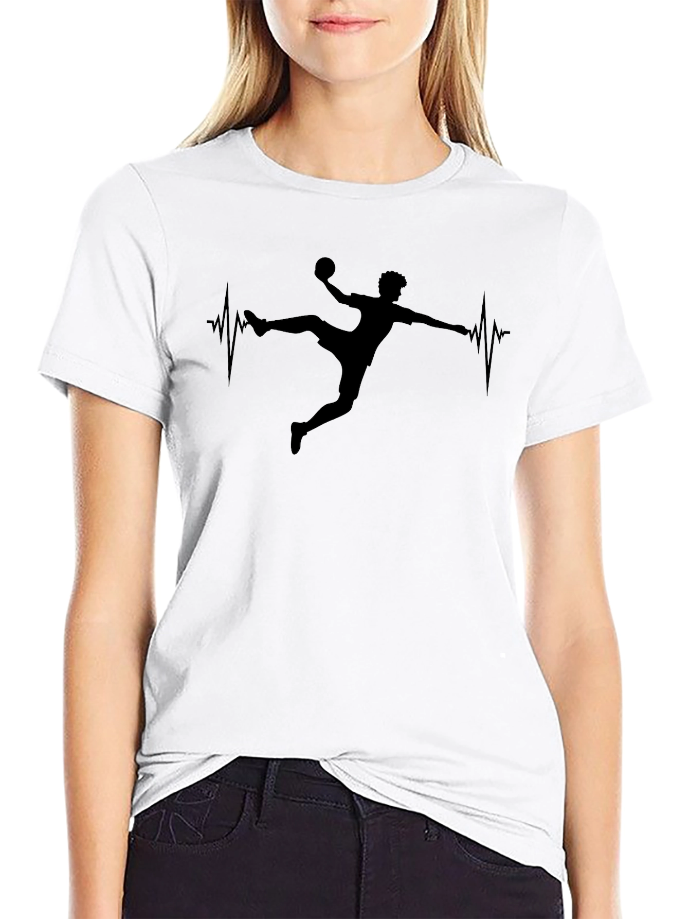 Handball Heartbeat Graphic T-Shirt