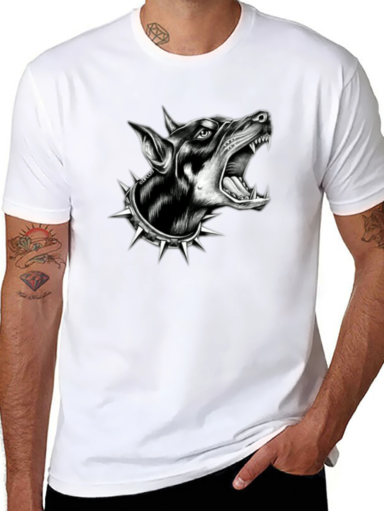 Dog Graphic T-Shirt - Edgy Canine Design