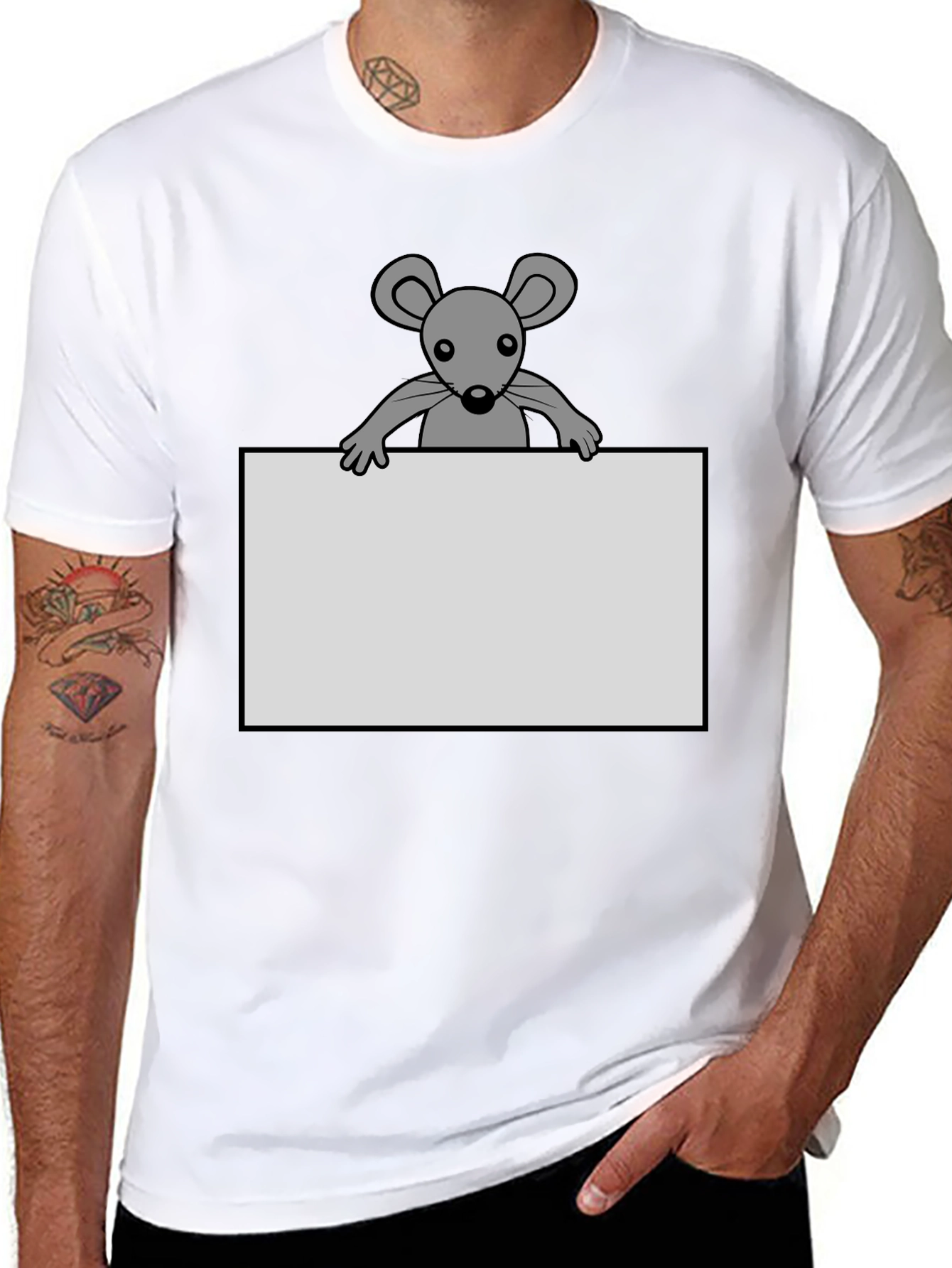 Mouse Graphic T-Shirt - Unisex Cotton Tee