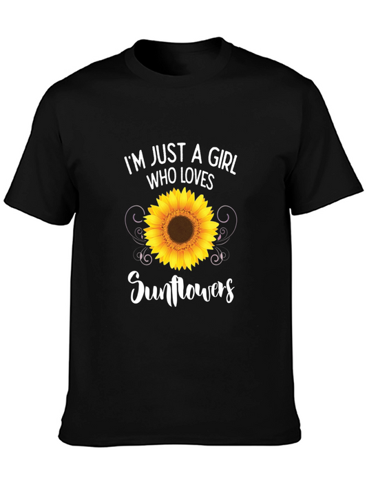Im Just a Girl Who Loves Sunflowers T-Shirt