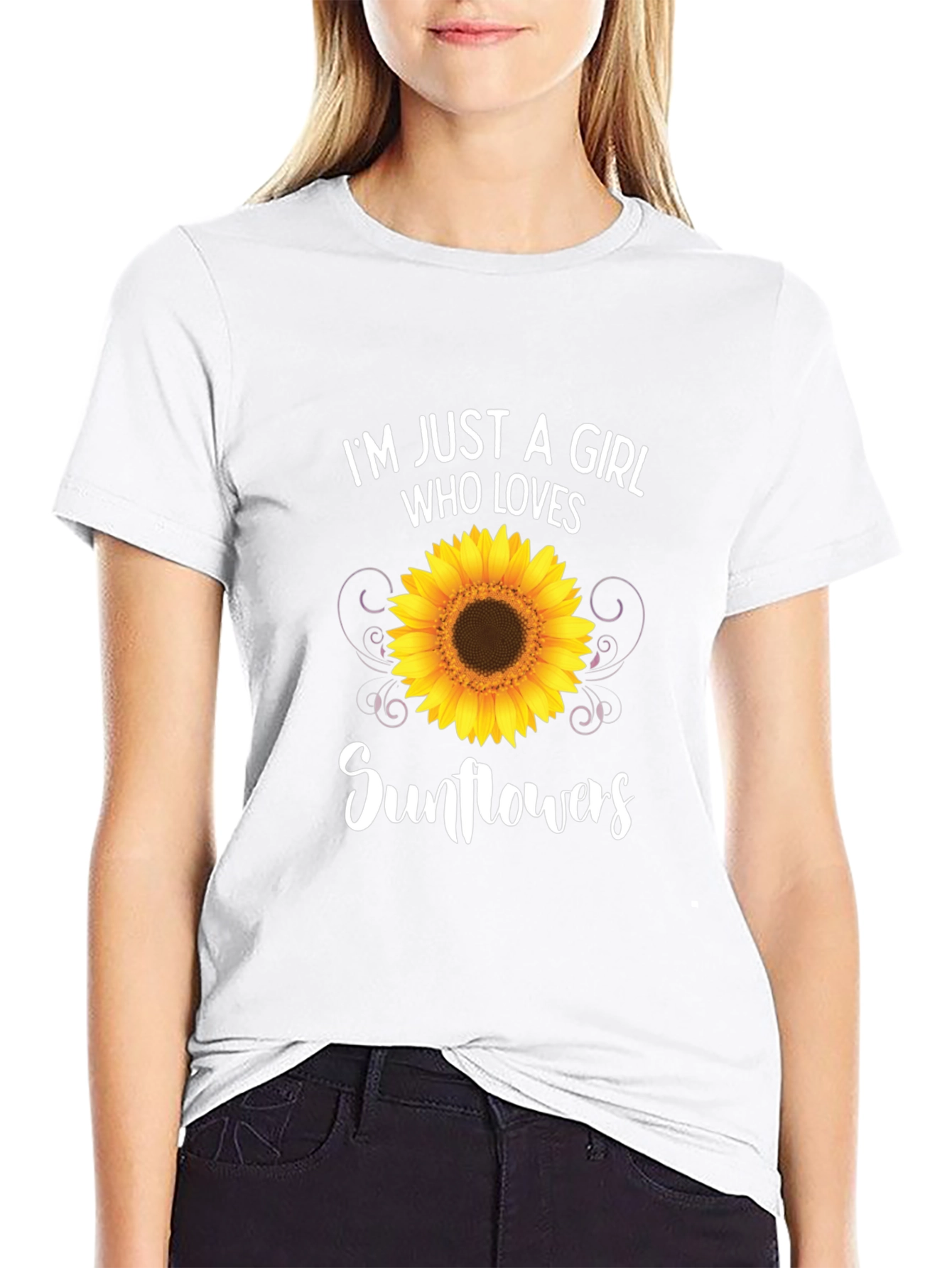 Im Just a Girl Who Loves Sunflowers T-Shirt