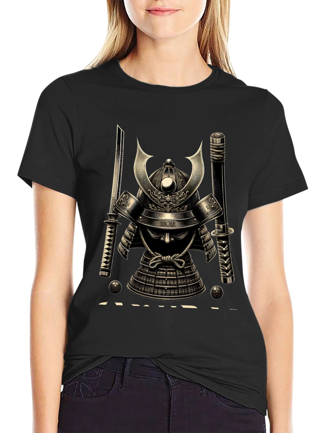 Samurai Helmet Graphic Tee - Black