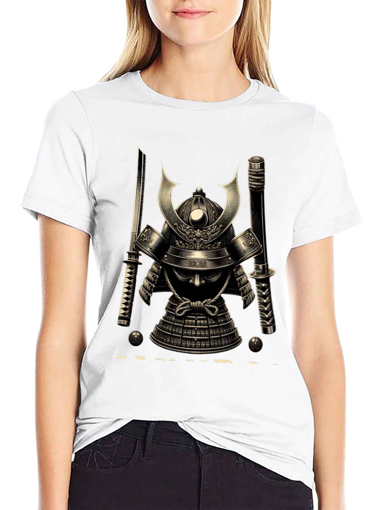 Samurai Helmet Graphic Tee - Black