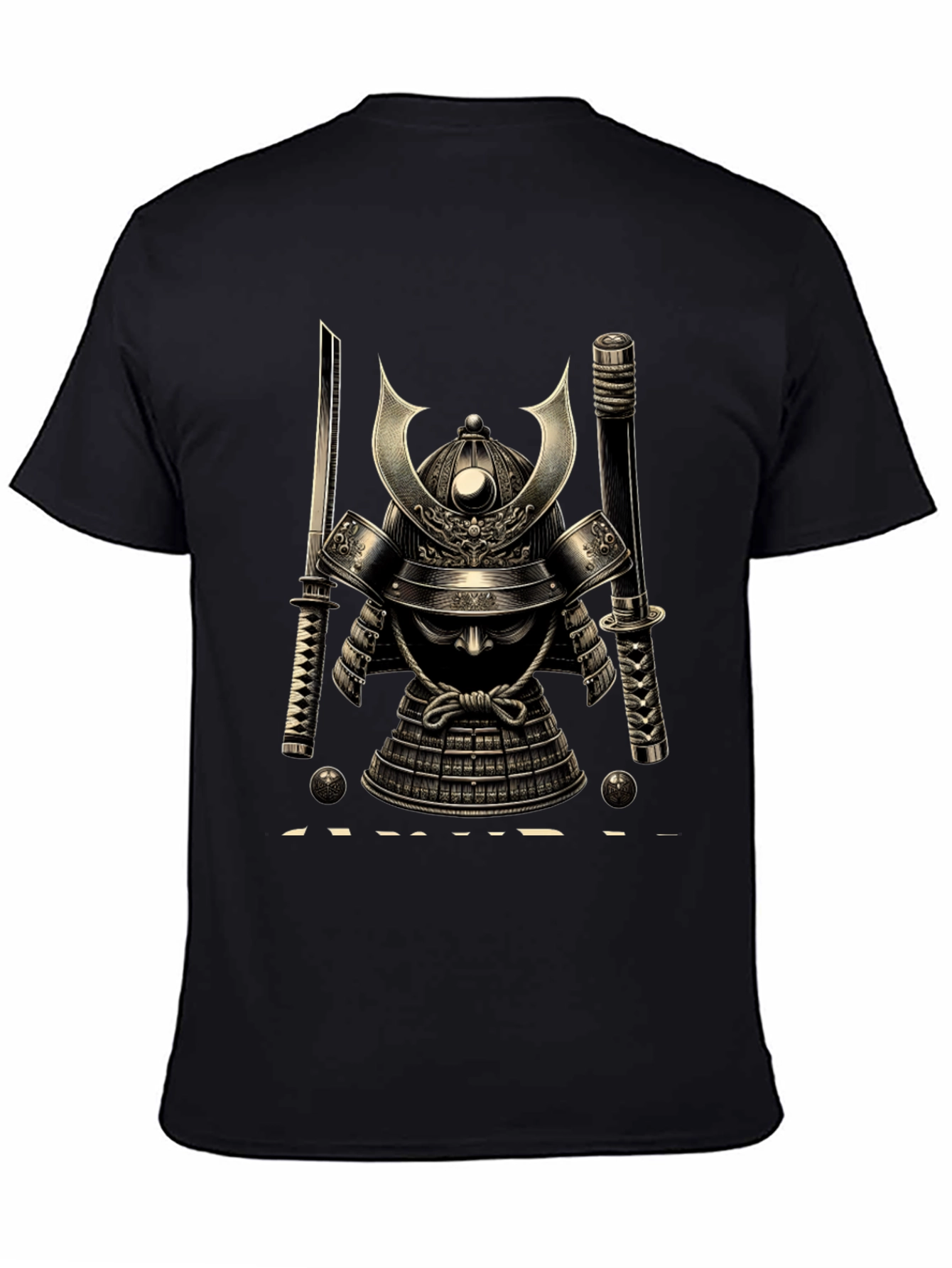 Samurai Helmet Graphic Tee - Black