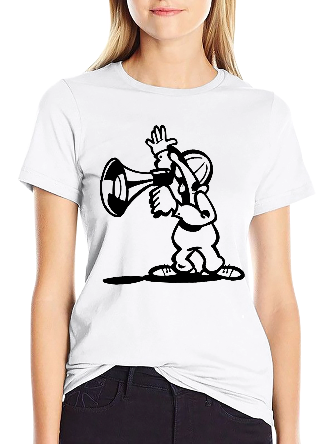 Cartoon Graphic Black T-Shirt