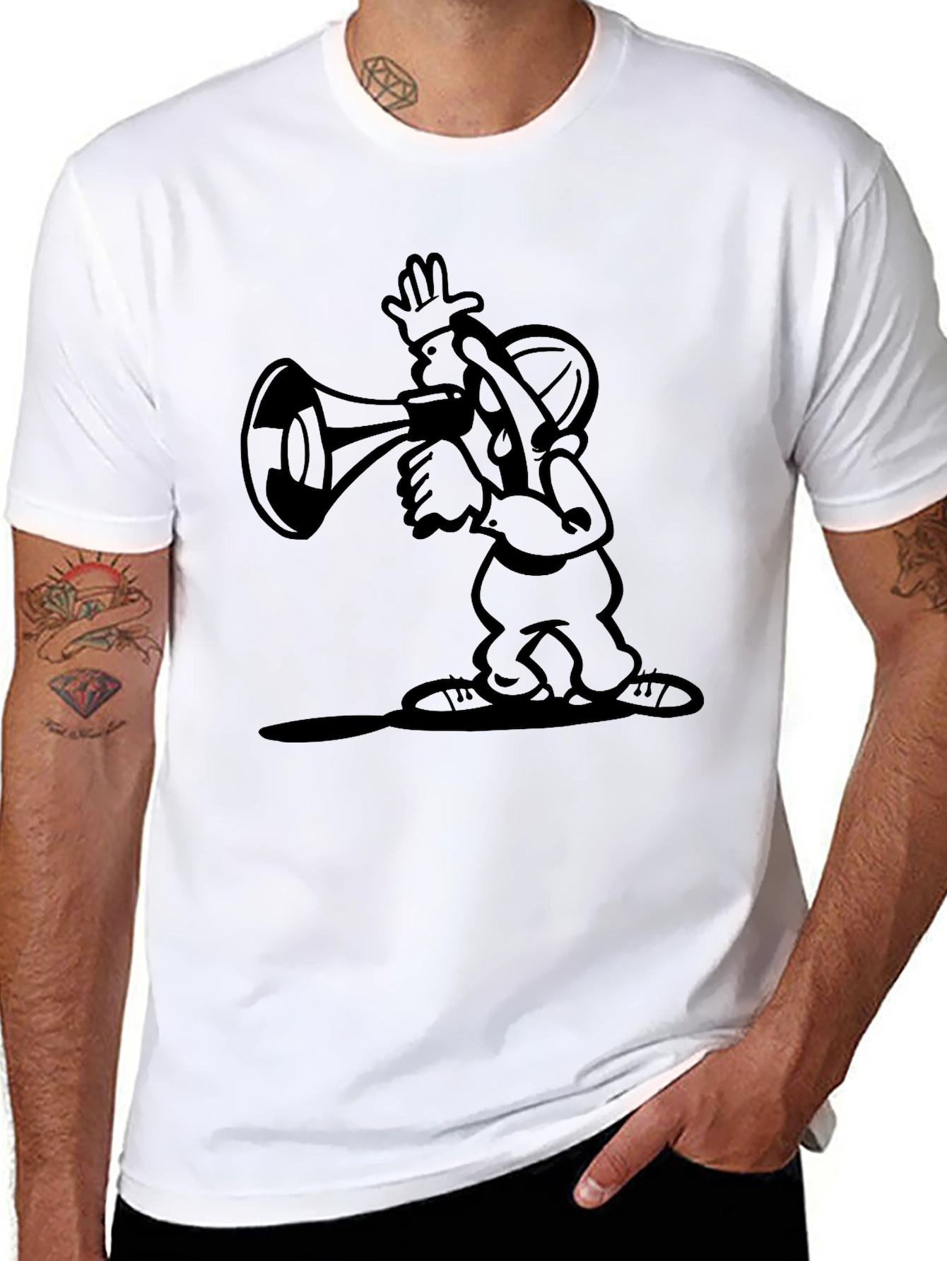 Cartoon Graphic Black T-Shirt