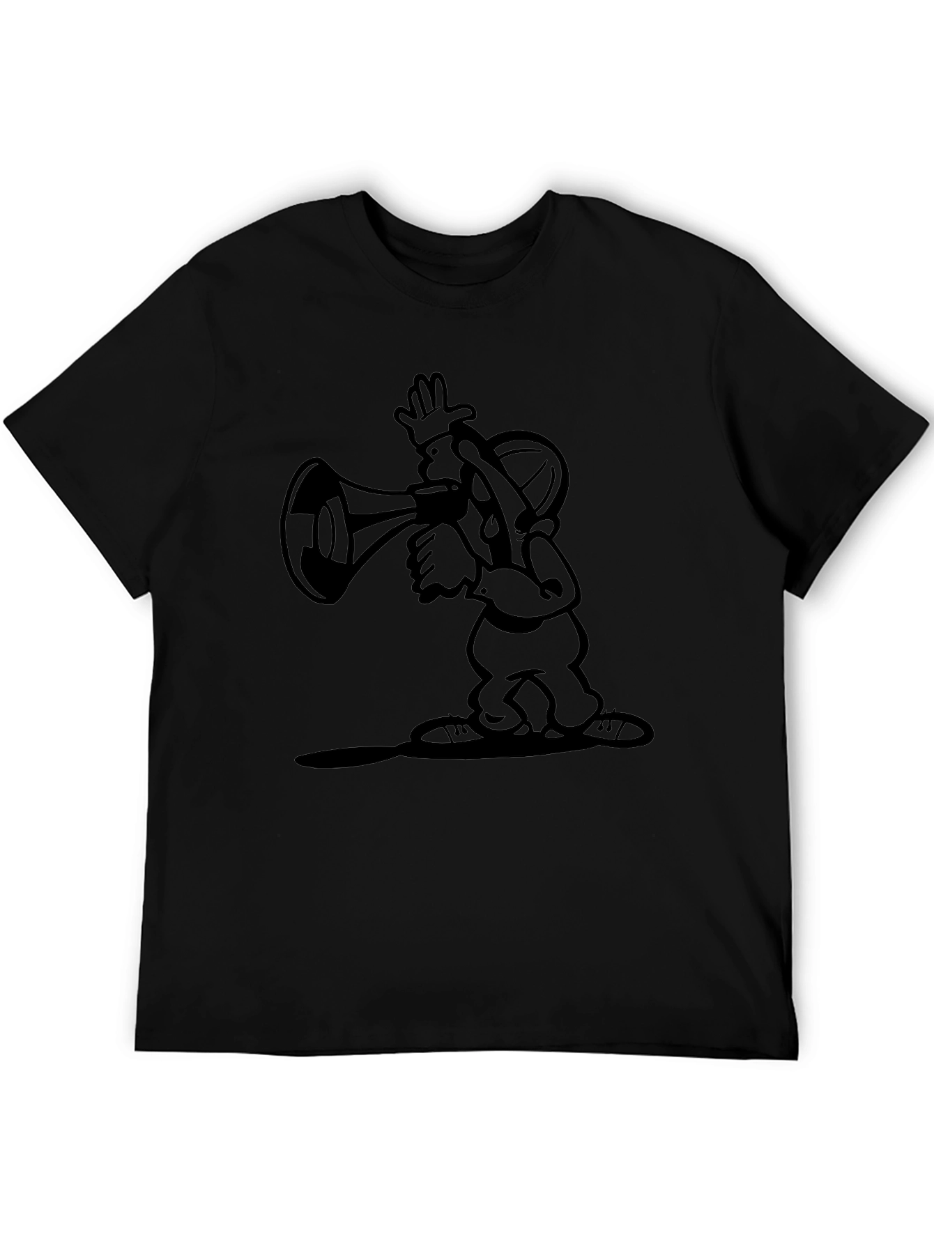 Cartoon Graphic Black T-Shirt