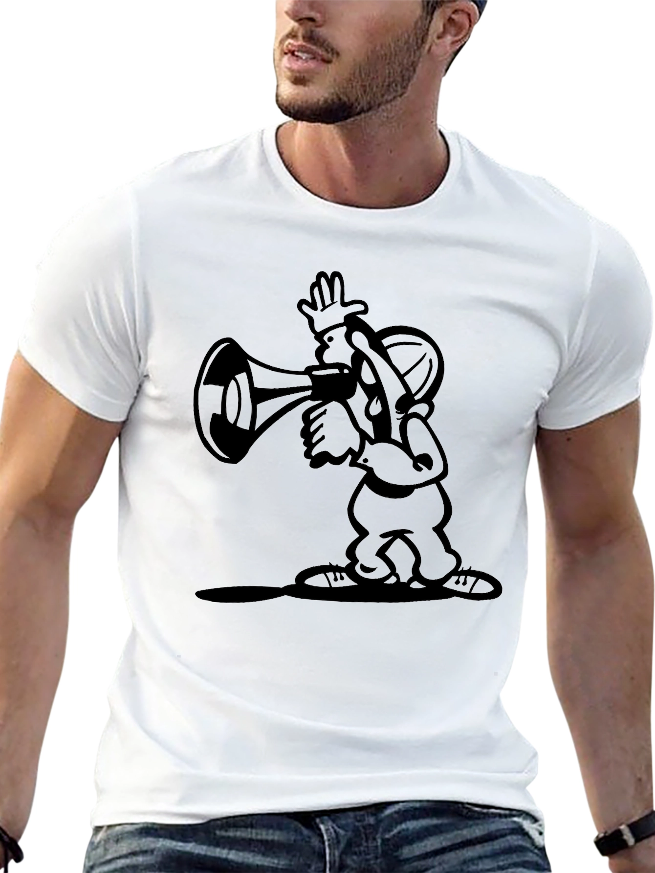 Cartoon Graphic Black T-Shirt