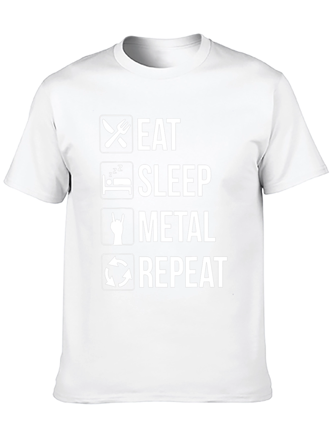 Eat Sleep Metal Repeat Graphic T-Shirt