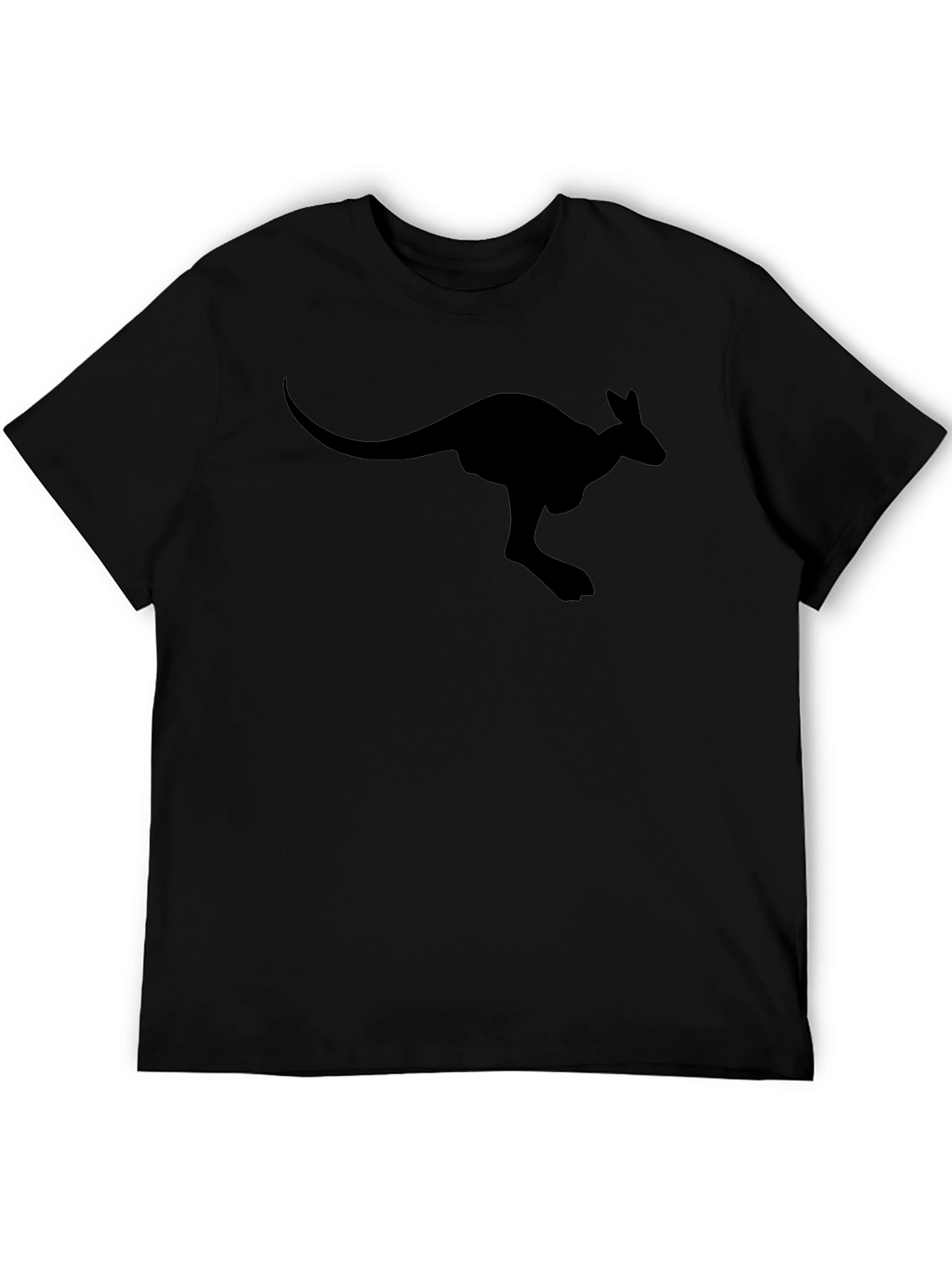 Black Kangaroo T-Shirt - Animal Graphic Tee