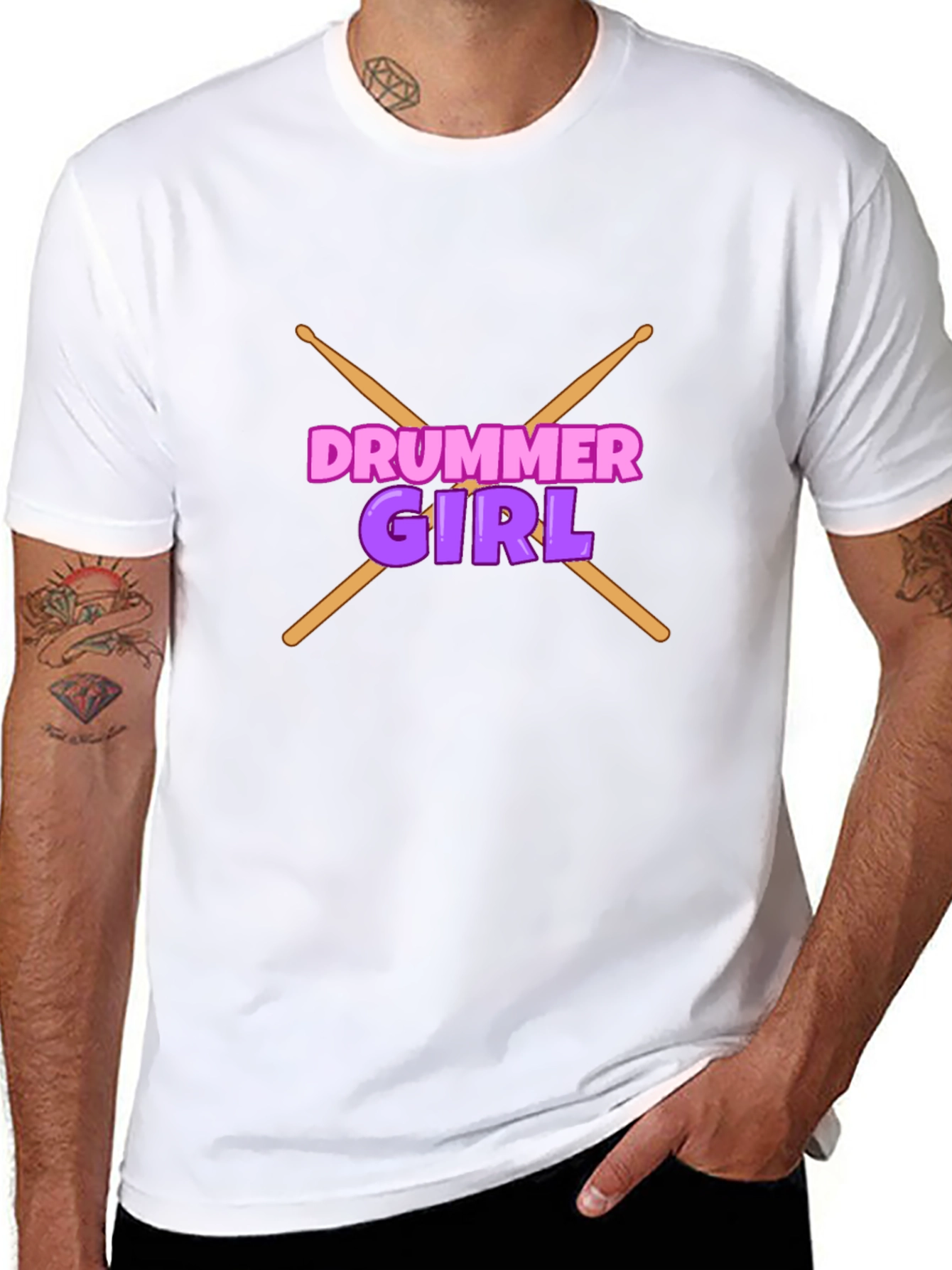 Drummer Girl T-Shirt - Rock Star Tee