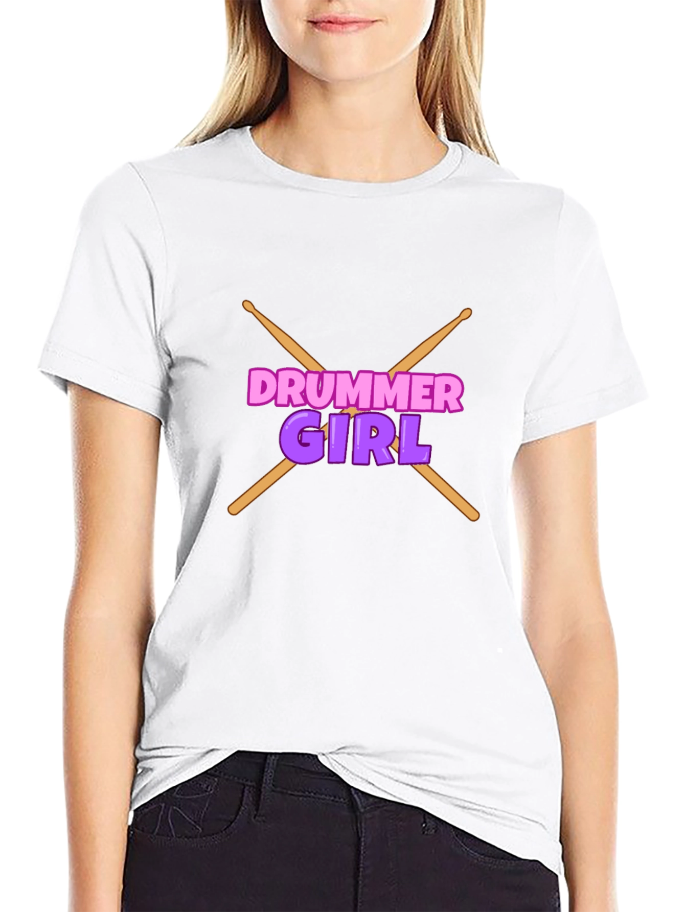 Drummer Girl T-Shirt - Rock Star Tee