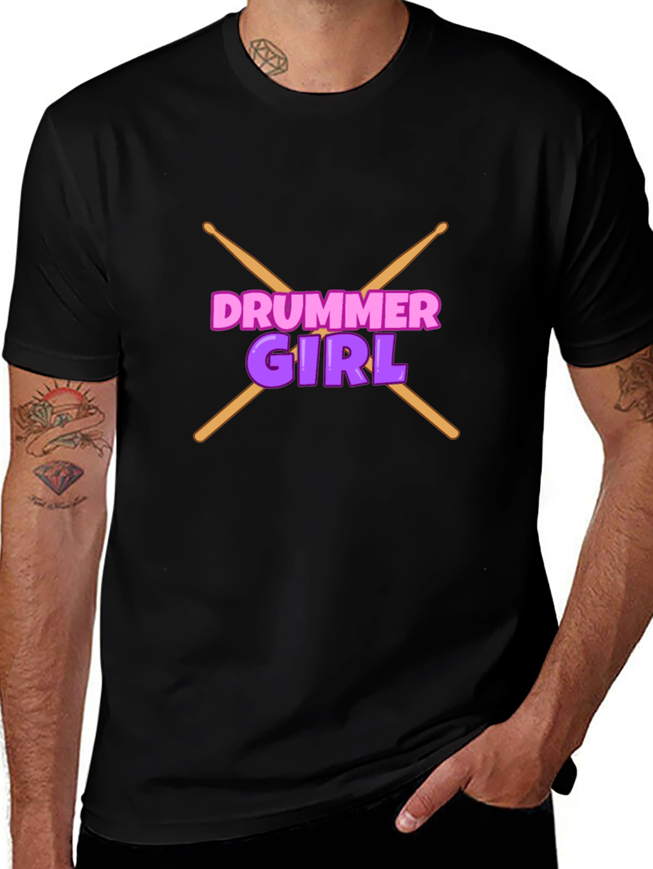 Drummer Girl T-Shirt - Rock Star Tee