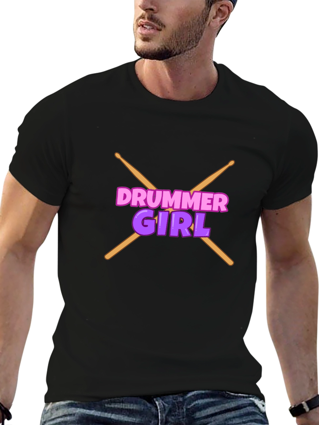 Drummer Girl T-Shirt - Rock Star Tee