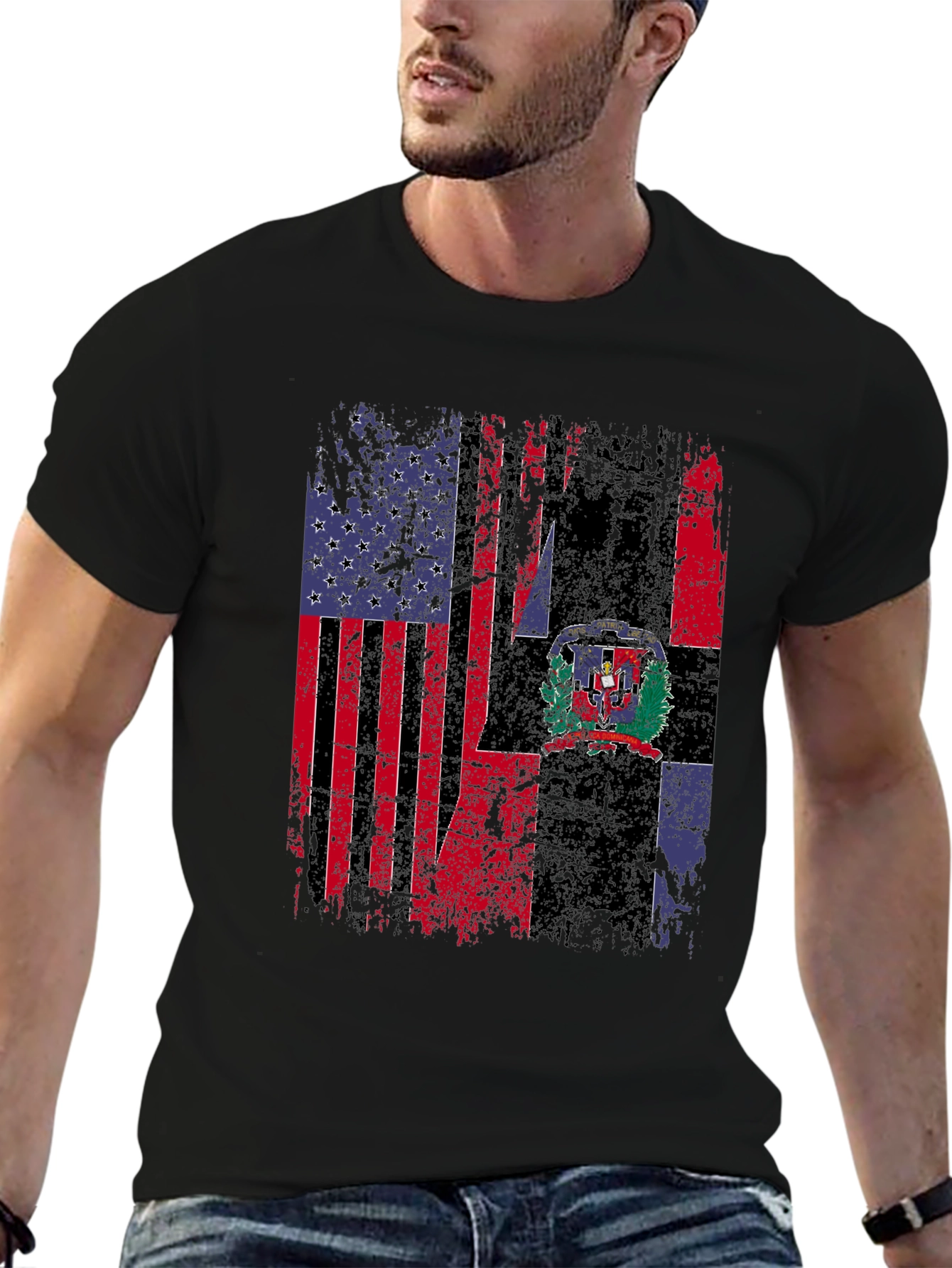 USA Dominican Flag T-Shirt
