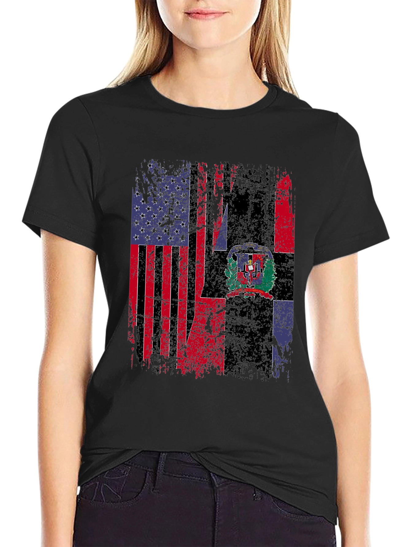 USA Dominican Flag T-Shirt