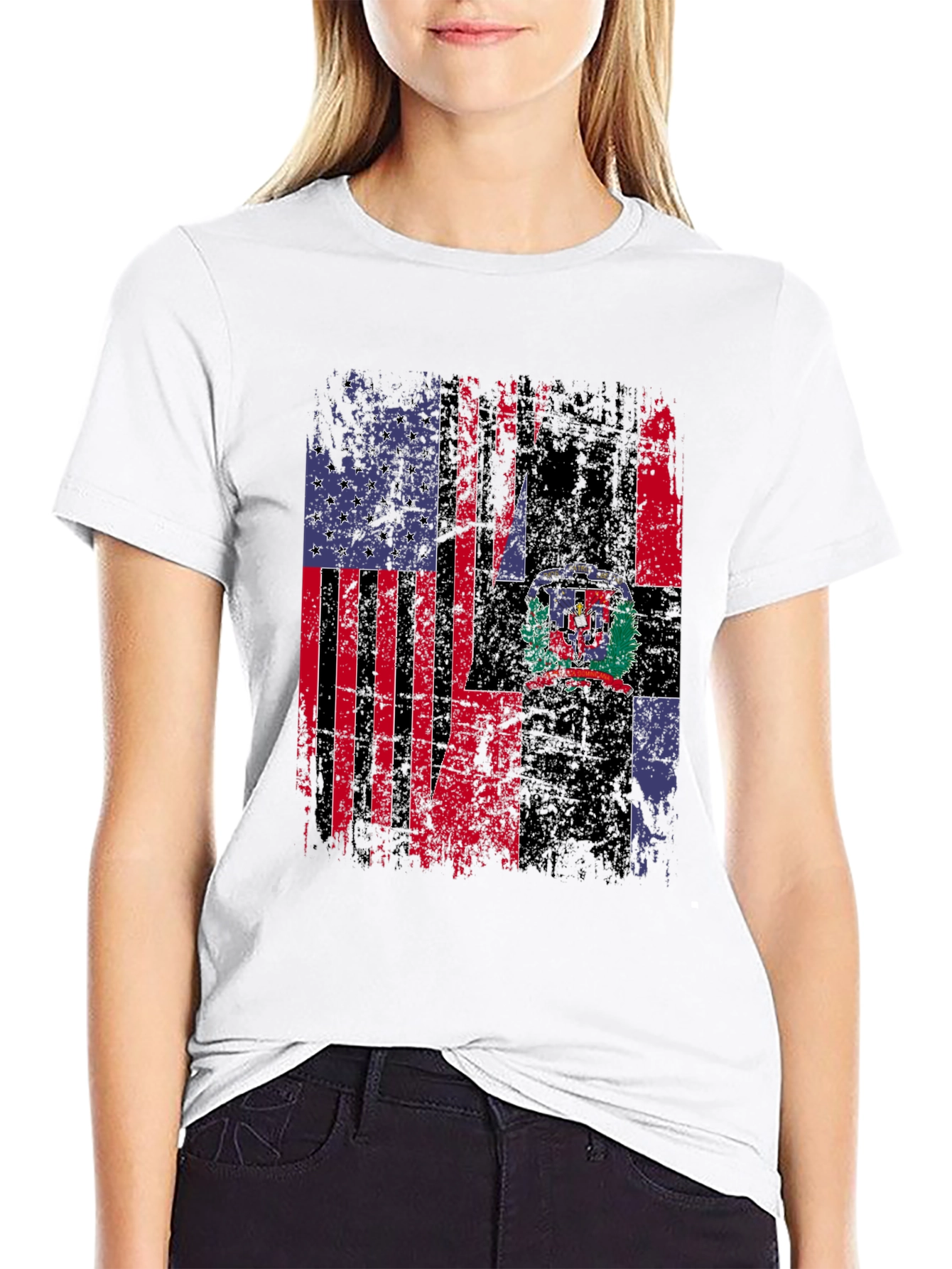 USA Dominican Flag T-Shirt