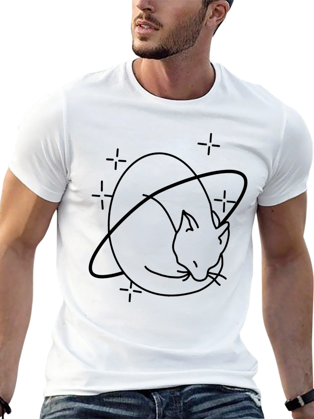 Cosmic Cat T-Shirt - Galaxy Kitten Tee