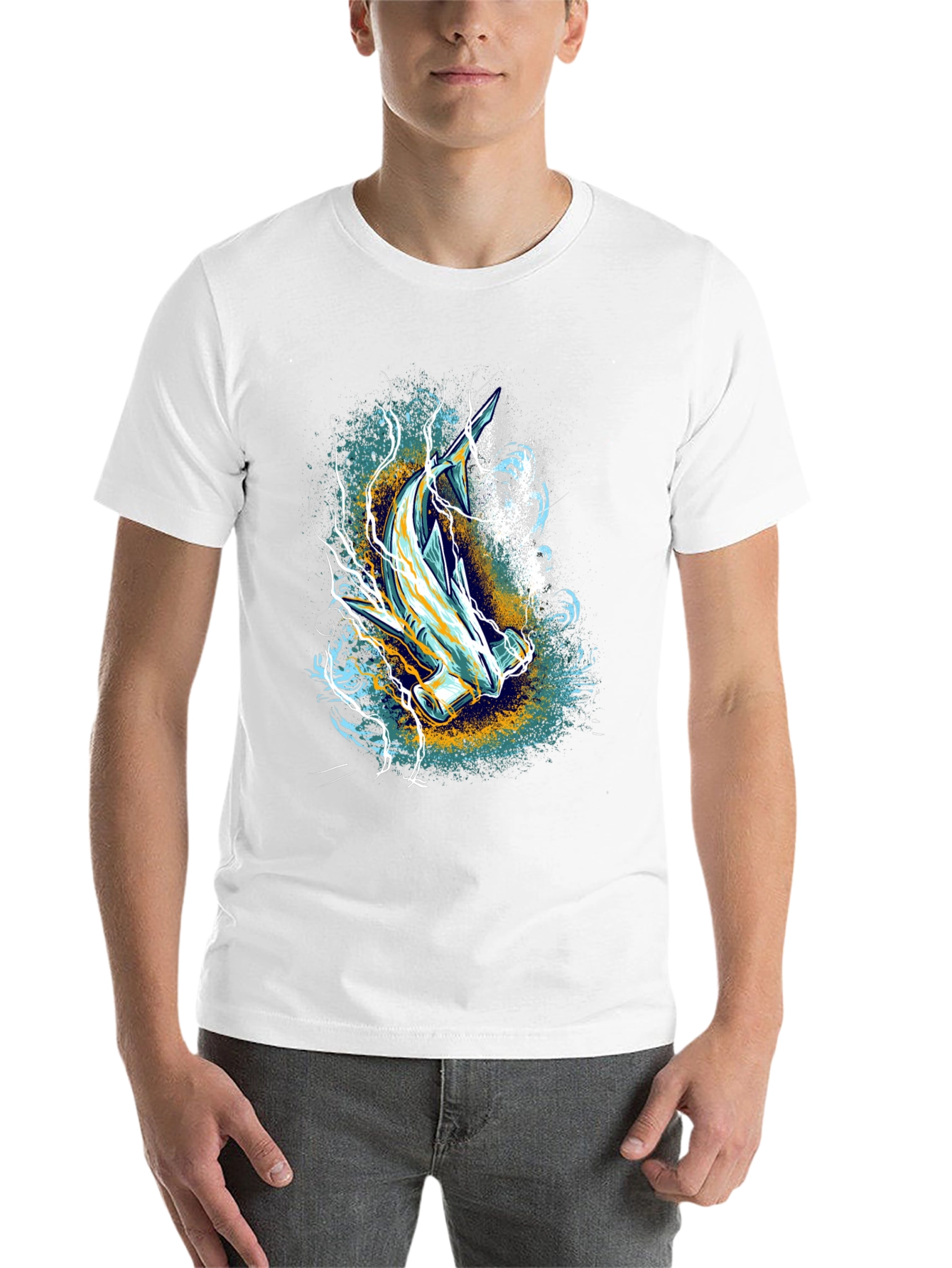 Hammerhead Shark Graphic Print Tee