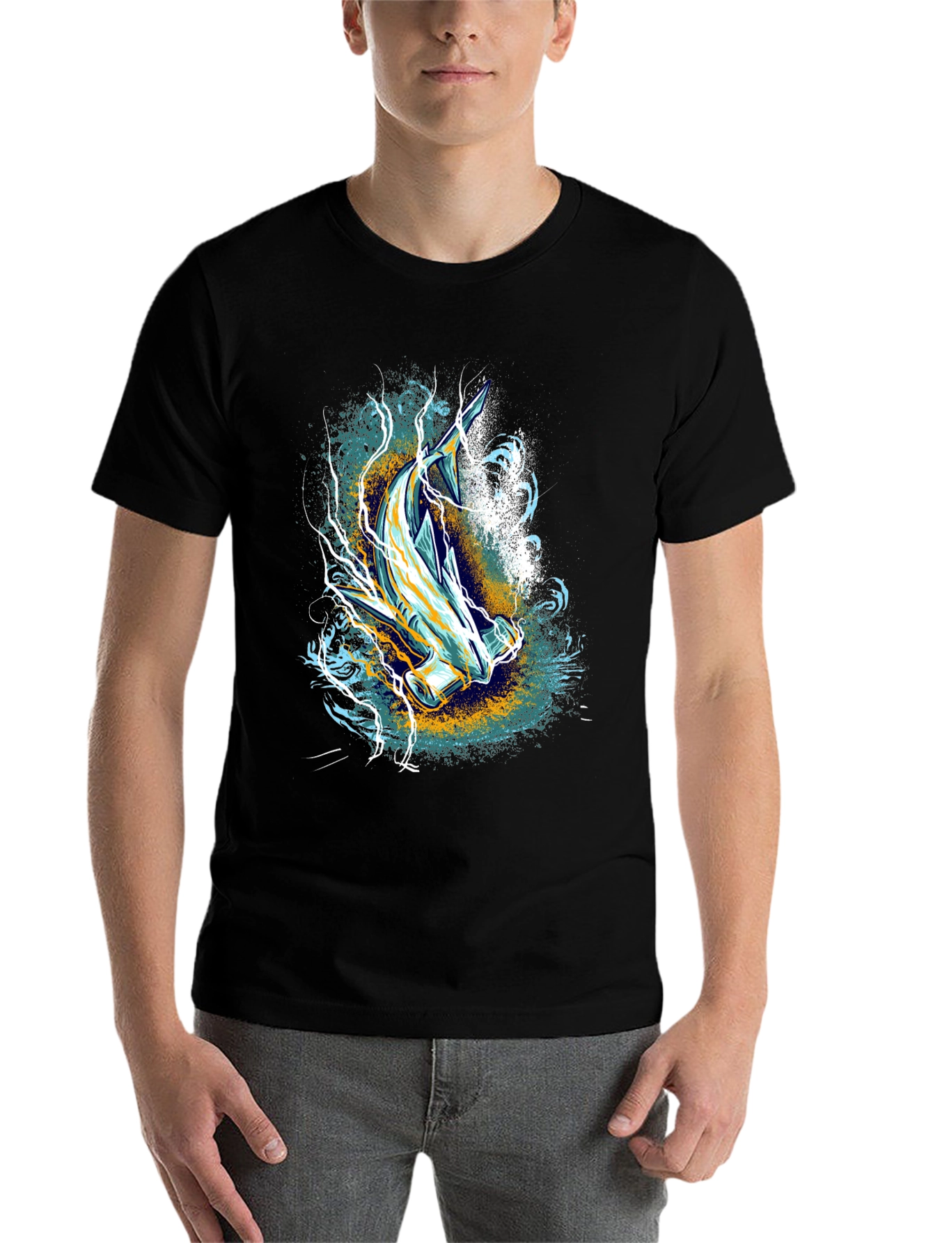 Hammerhead Shark Graphic Print Tee