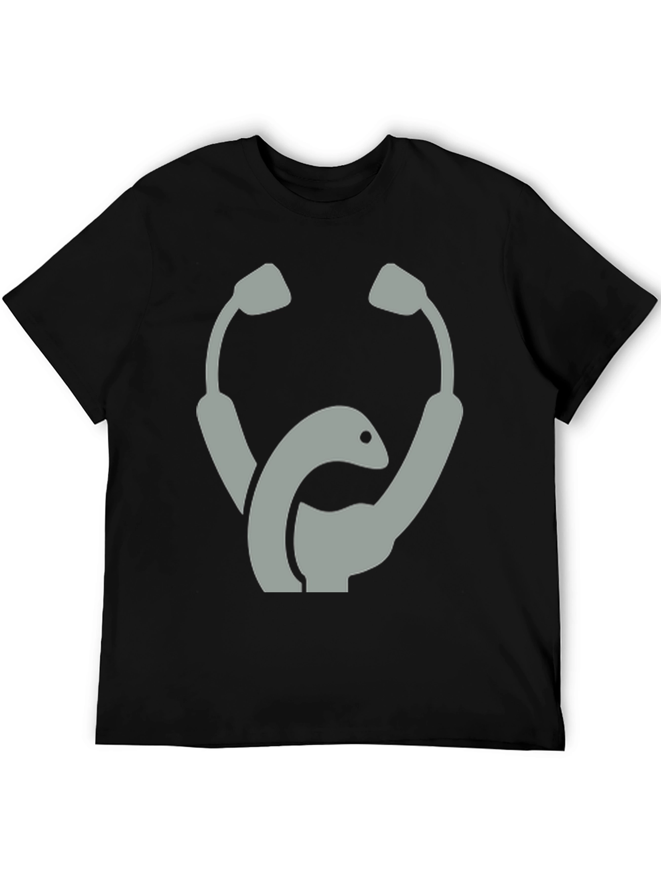 Stethoscope Nessie Black T-Shirt - Novelty Tee