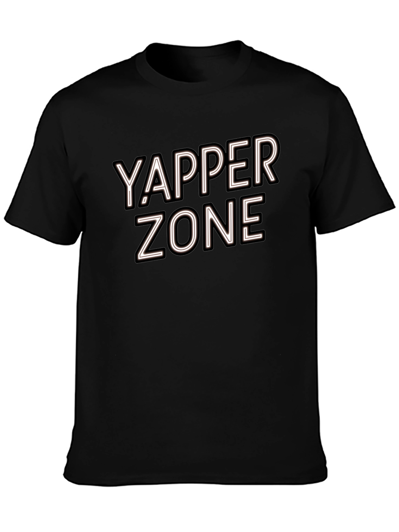 Yapper Zone Black T-Shirt - Casual Style