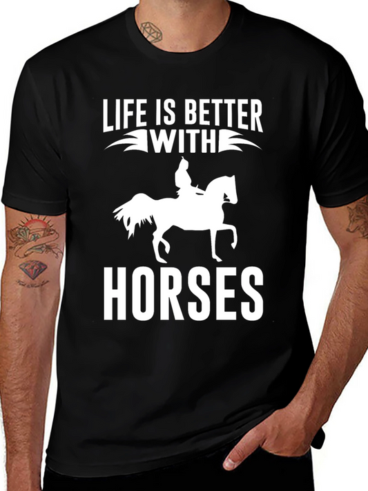 Life Is Better With Horses Graphic Tee
