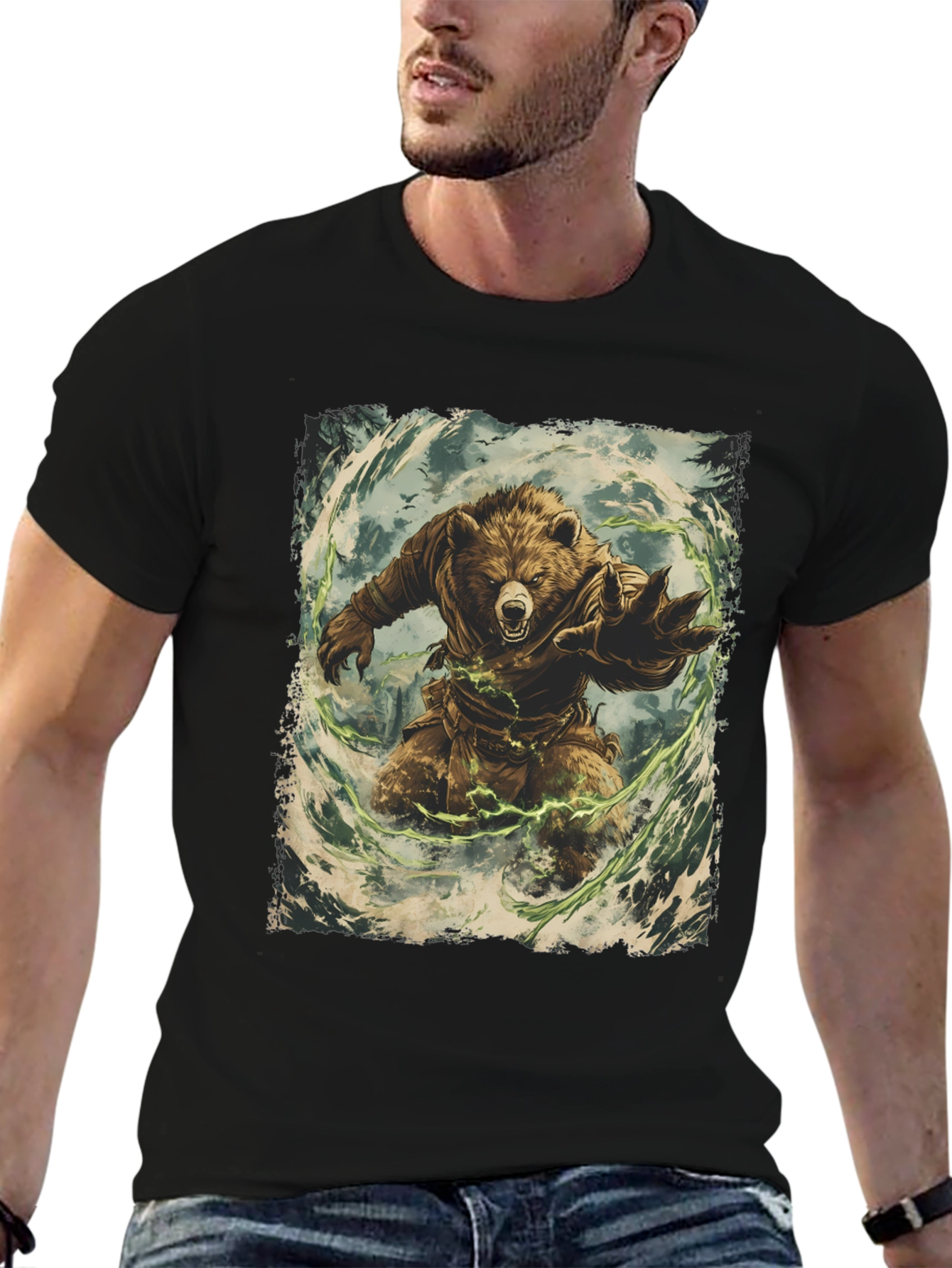 Bear Warrior Graphic T-Shirt