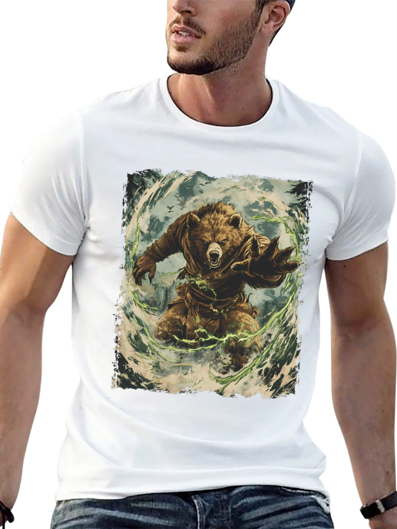 Bear Warrior Graphic T-Shirt