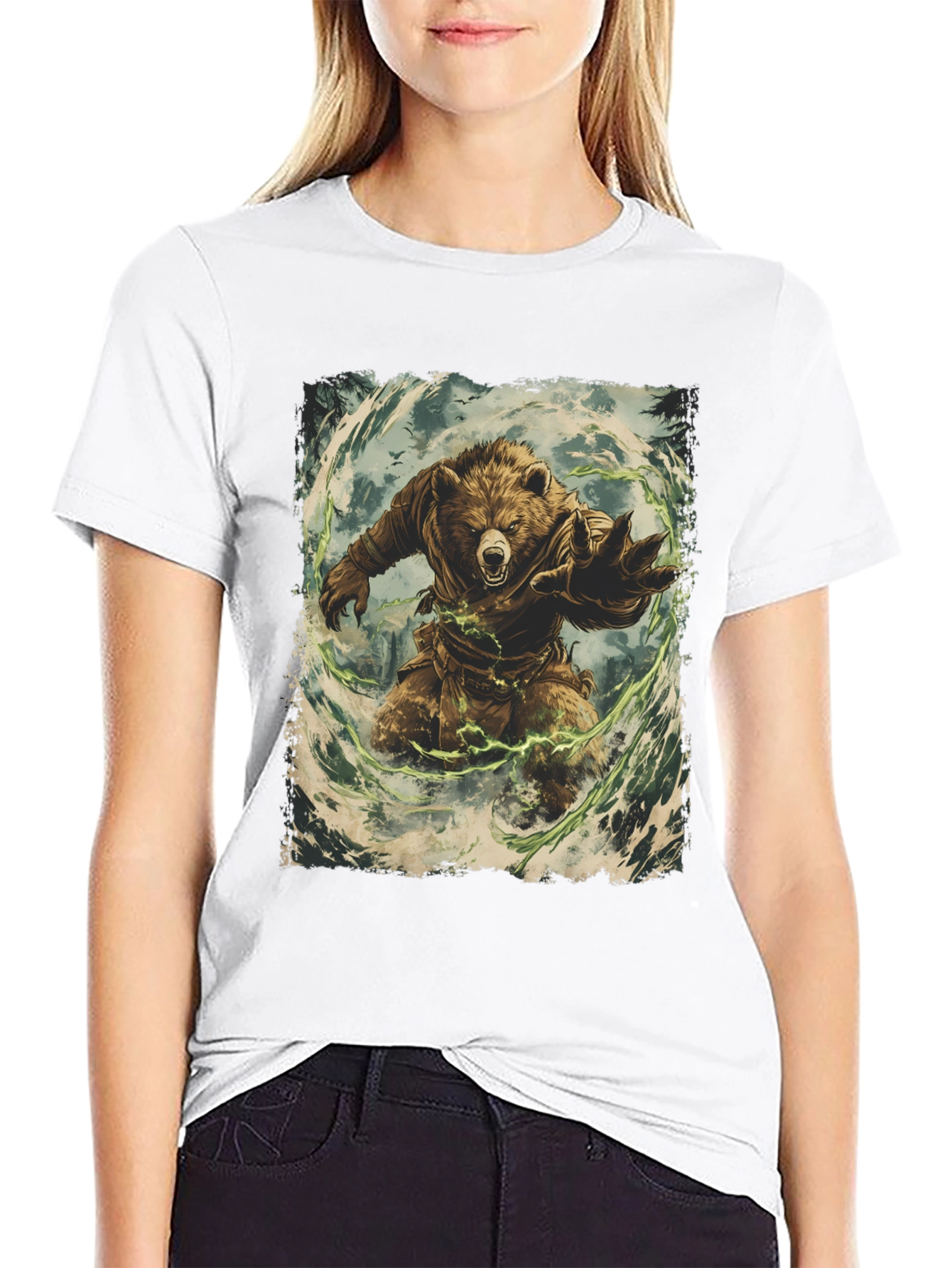 Bear Warrior Graphic T-Shirt