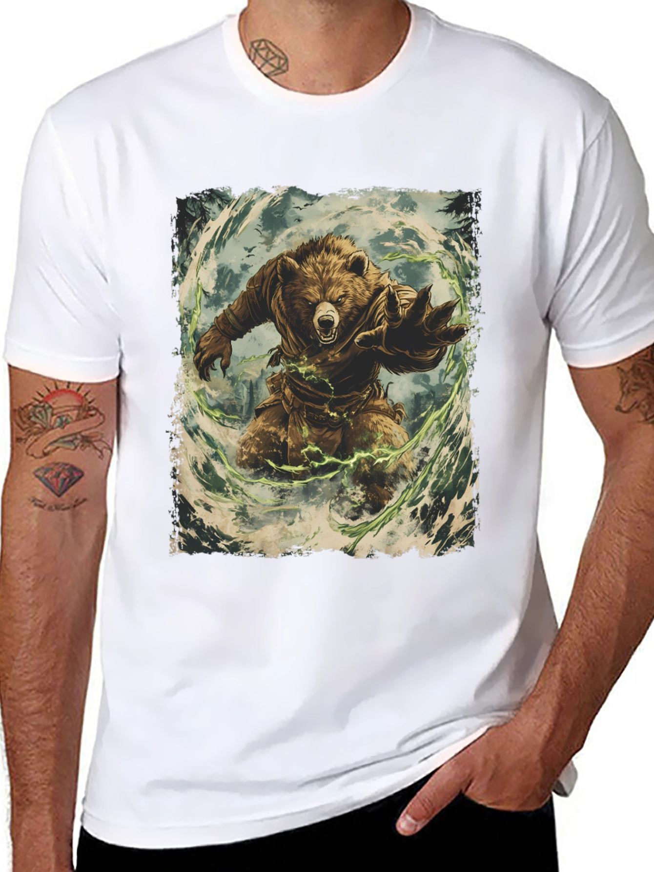 Bear Warrior Graphic T-Shirt
