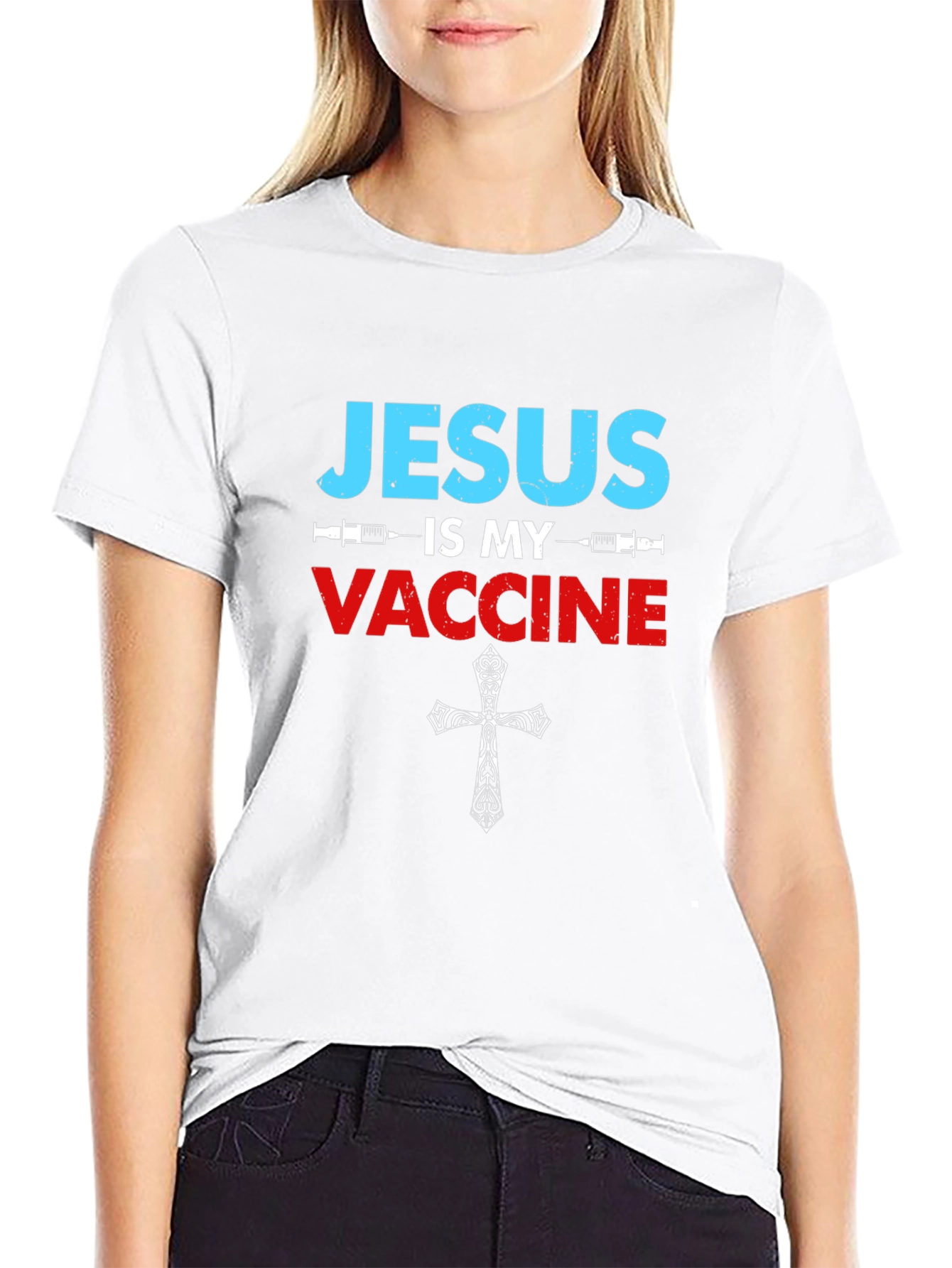Jesus Is My Vaccine T-Shirt Religious Graphic Tee