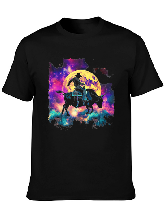 Cosmic Bull Rider Graphic T-Shirt