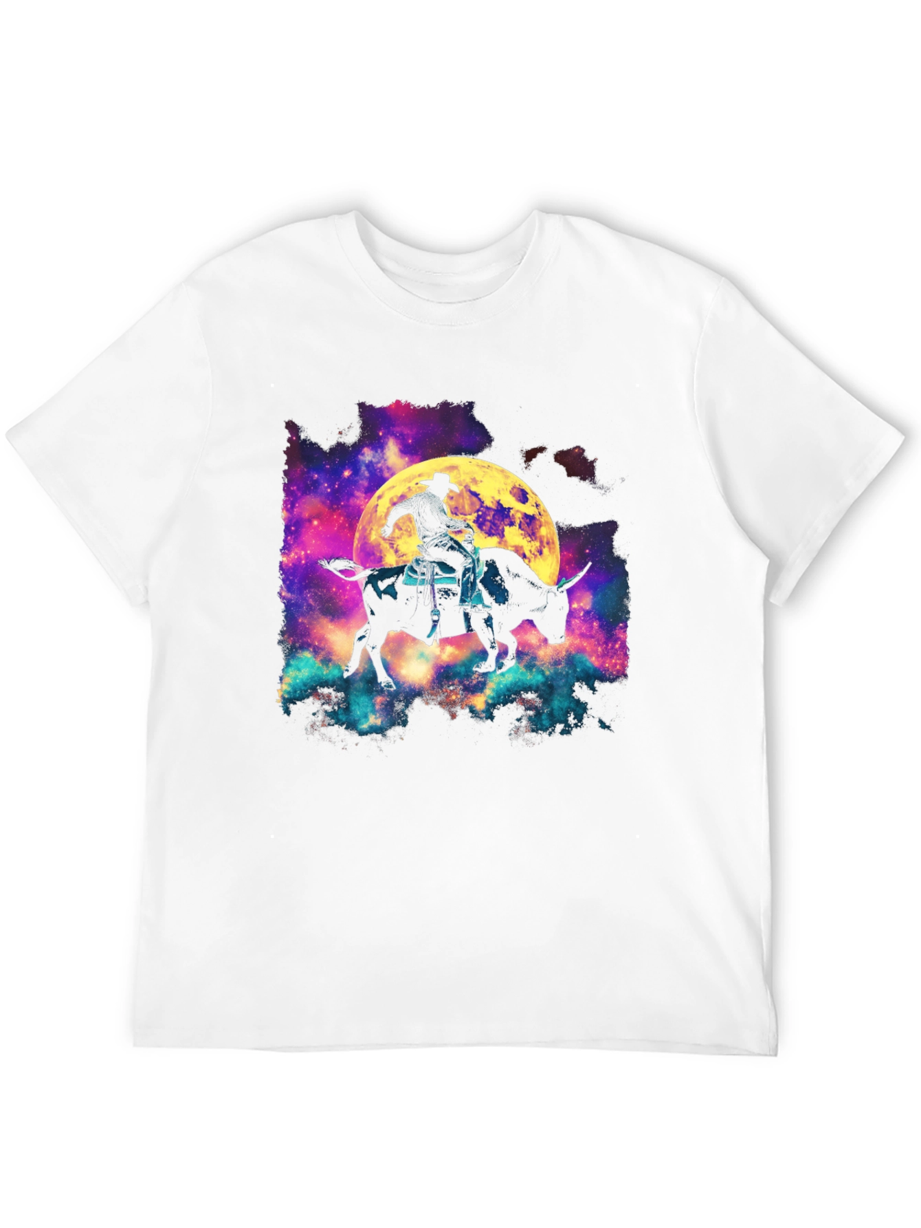 Cosmic Bull Rider Graphic T-Shirt