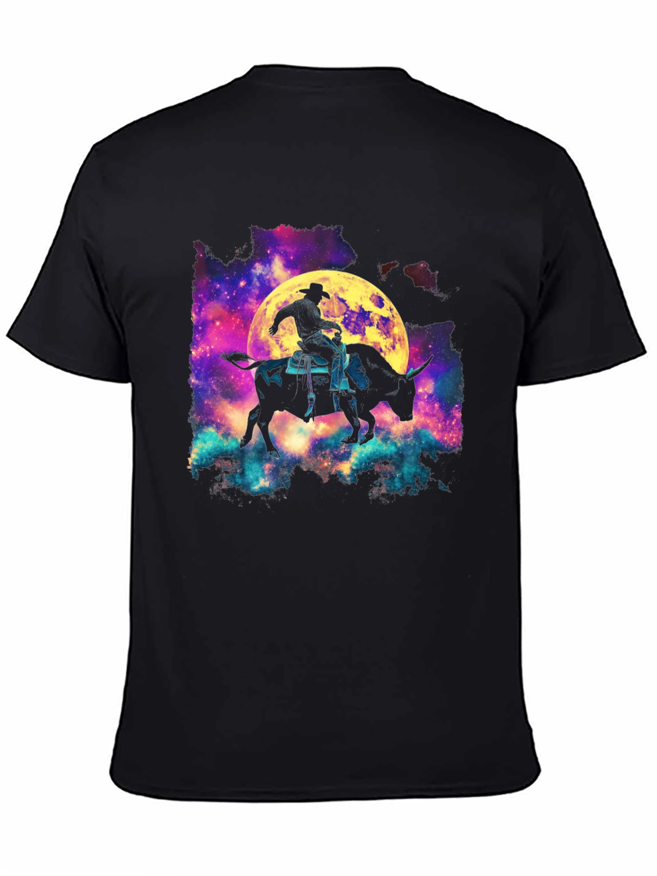 Cosmic Bull Rider Graphic T-Shirt
