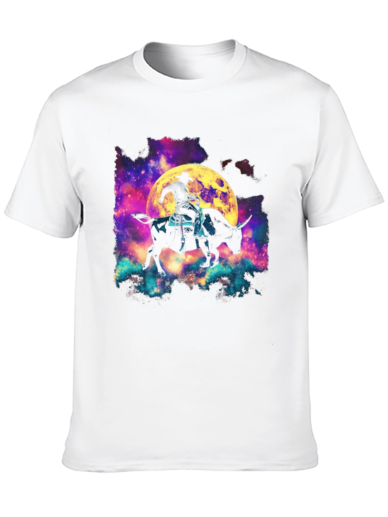 Cosmic Bull Rider Graphic T-Shirt